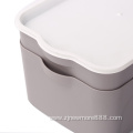 2PC Plastic Stackable Storage Box With Lid